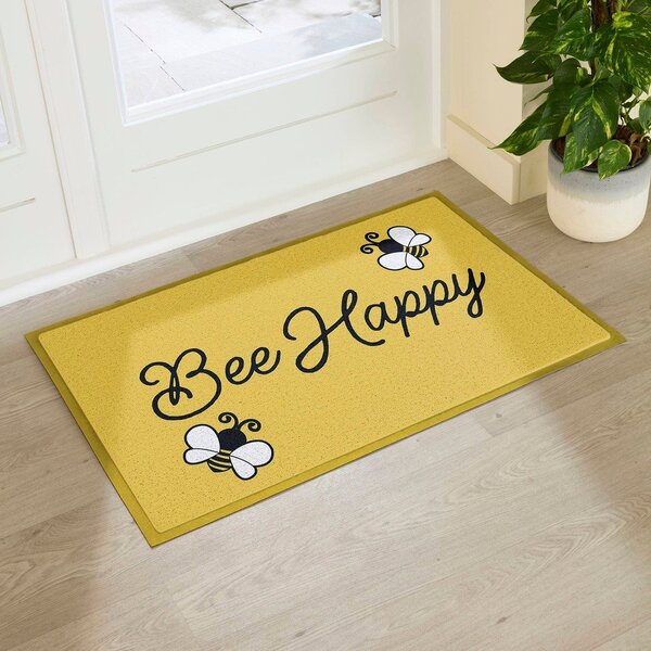 Zerbino in plastica riciclata 60x90 cm Bee Happy – Artsy Doormats