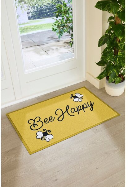 Zerbino in plastica riciclata 60x90 cm Bee Happy – Artsy Doormats