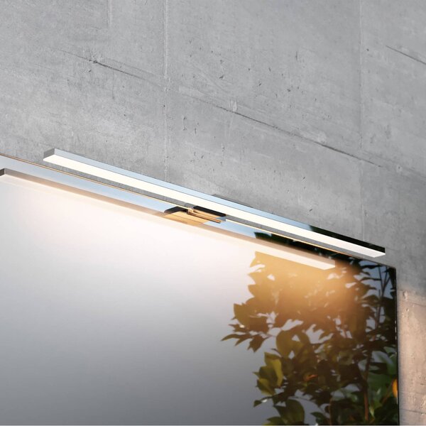 MCJ Luce per specchio a LED Triga IP44, cromo, 60 cm, 3.000K