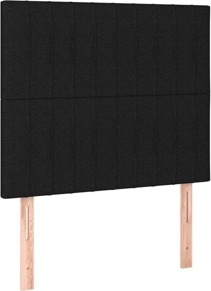 Testiera Nera 100x5x118/128 cm Tessuto