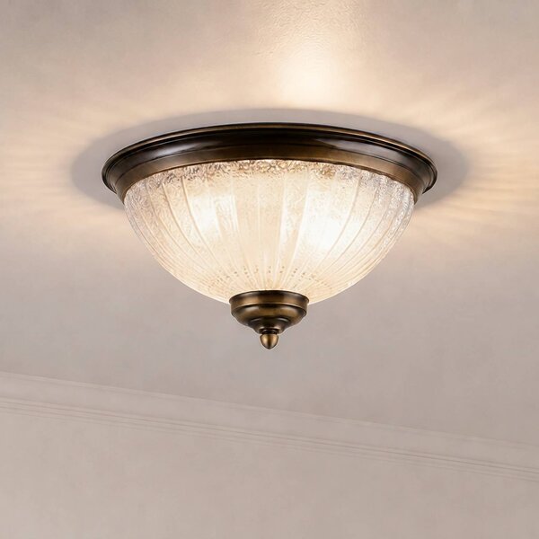 Plafoniera soffitto Carmen Jupiter, dimmerabile, Bronzo / Ottone antico, Soggiorno / Sala da pranzo, Metallo, Antico, Plafoniera