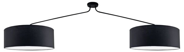 Lampada a sospensione LAMEGO nera 2xE27x20W in tessuto, dimensioni: 46x190x50 cm, IP20, Shilo
