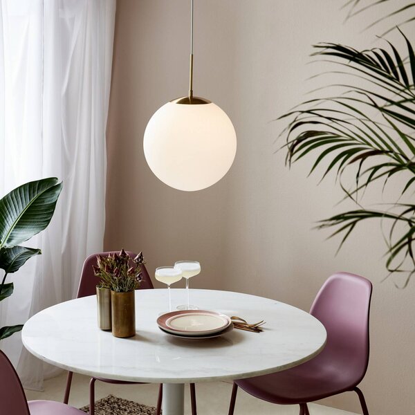 Nordlux Lampada a sospensione in vetro Grant, dimmerabile, Bianco / Opale, Soggiorno / Sala da pranzo, Vetro, Lampada a sospensione