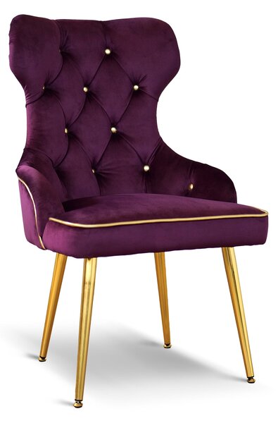 Sedia Cosmo in Velluto Capitonné - Design Iconico
