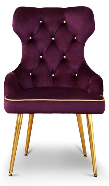Sedia Cosmo in Velluto Capitonné - Design Iconico