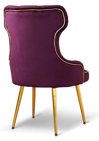 Sedia Cosmo in Velluto Capitonné - Design Iconico