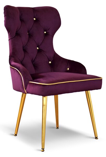 Sedia Cosmo in Velluto Capitonné - Design Iconico