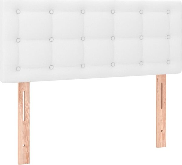 Testiera Bianca 80x5x78/88 cm in Pelle finta
