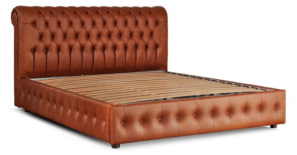 Letto Chesterfield Armonia Pelle Primo Fiore Premium - Design Iconico e Funzionale