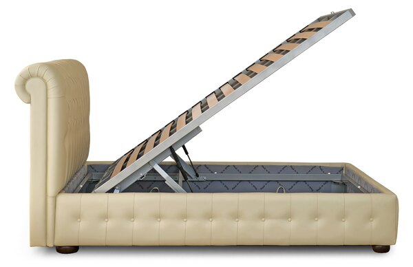 Letto Chesterfield Armonia Pelle Primo Fiore Premium - Design Iconico e Funzionale