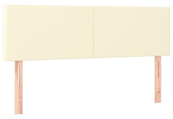 Testiera Crema 144x5x78/88 cm in Pelle finta