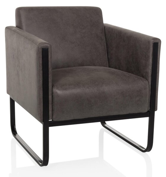 Hjh OFFICE lounge chair Aruba retrò in ecopelle poltrona reclinabile imbottita