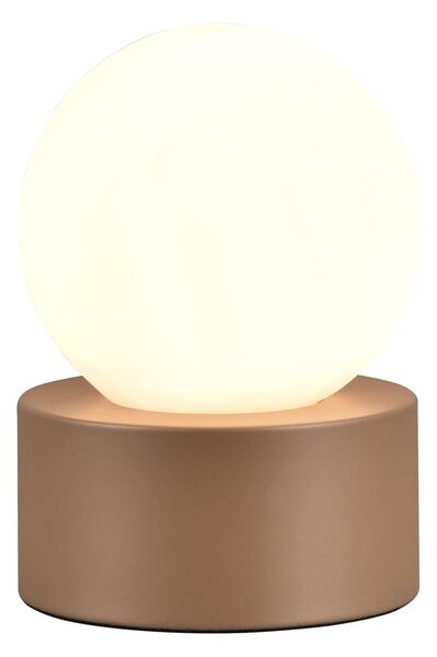 Lampada da tavolo bianco-marrone (altezza 17 cm) Countess - Reality