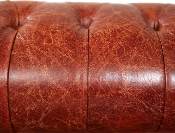 Divano Chesterfield Domus Pelle Primo Fiore Premium - Design Vintage