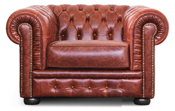 Divano Chesterfield in Pelle Primo Fiore Premium – Iconico, Finiture di Pregio