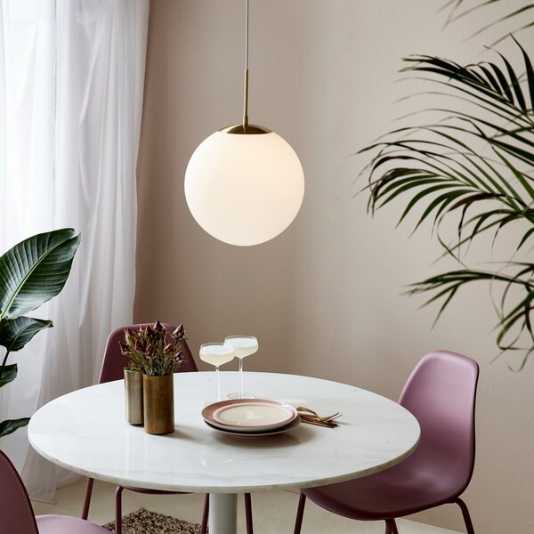Lampada a sospensione Nordlux, Grant, dimmerabile, Bianco, Soggiorno, Vetro