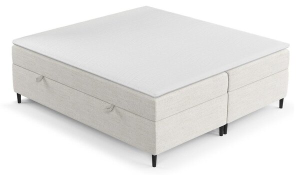 Letto boxspring crema con contenitore 160x200 cm Araya - Maison de Rêve
