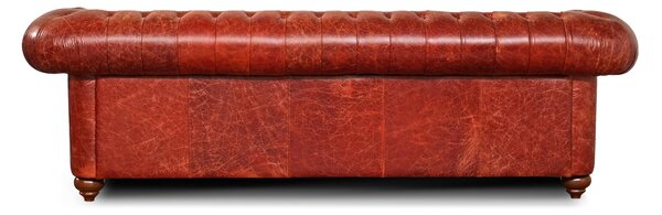 Divano Chesterfield Domus Pelle Primo Fiore Premium - Design Vintage