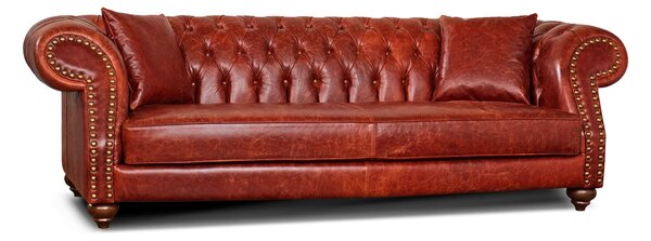 Divano Chesterfield Domus Pelle Primo Fiore Premium - Design Vintage
