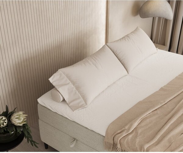 Letto boxspring crema con contenitore 160x200 cm Araya - Maison de Rêve