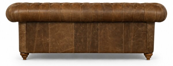 Divano Chesterfield Domus Pelle Primo Fiore Premium - Design Vintage