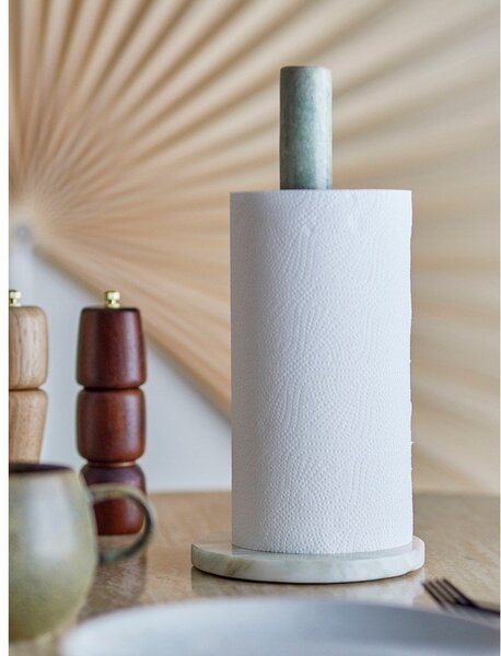 Portarotolo da cucina verticale verde chiaro in marmo ø 15 cm Emy – Bloomingville