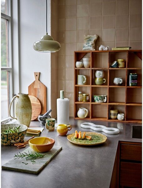 Portarotolo da cucina verticale verde chiaro in marmo ø 15 cm Emy – Bloomingville