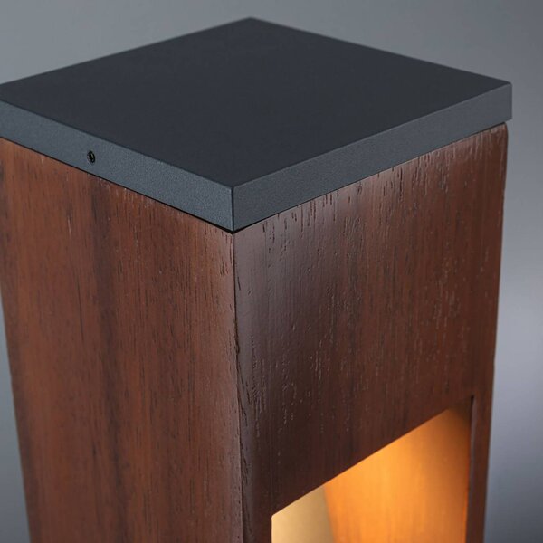 Paulmann Trabia Lampioncino LED in legno, altezza 60 cm
