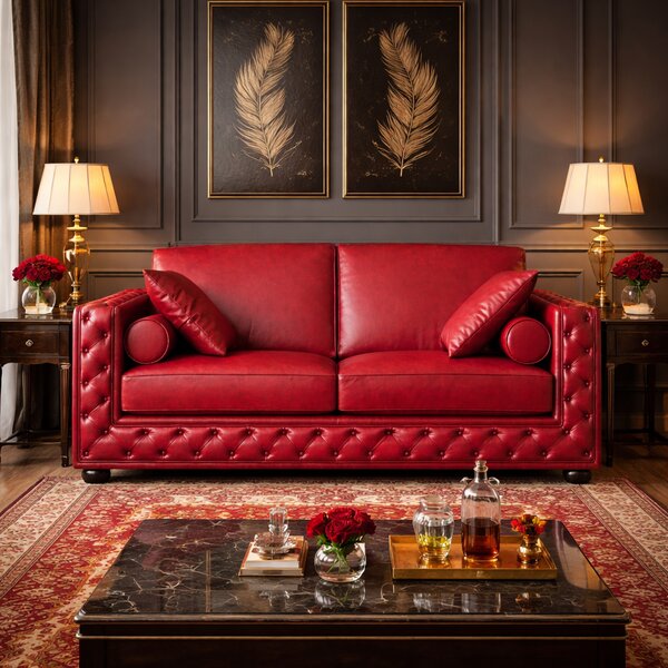 Divano Letto 2 Posti Dimora Chesterfield Pelle Primo Fiore Old Tocai