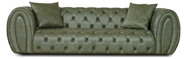 Divano Chesterfield Cosmo Pelle Primo Fiore Premium - Design Iconico