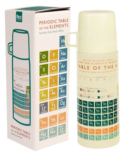 Borraccia termica color crema 350 ml Periodic Table – Rex London