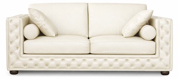 Divano Dimora Chesterfield Pelle Primo Fiore Premium - Design Classico