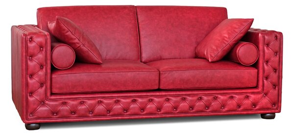 Divano Letto 2 Posti Dimora Chesterfield Pelle Primo Fiore Old Tocai