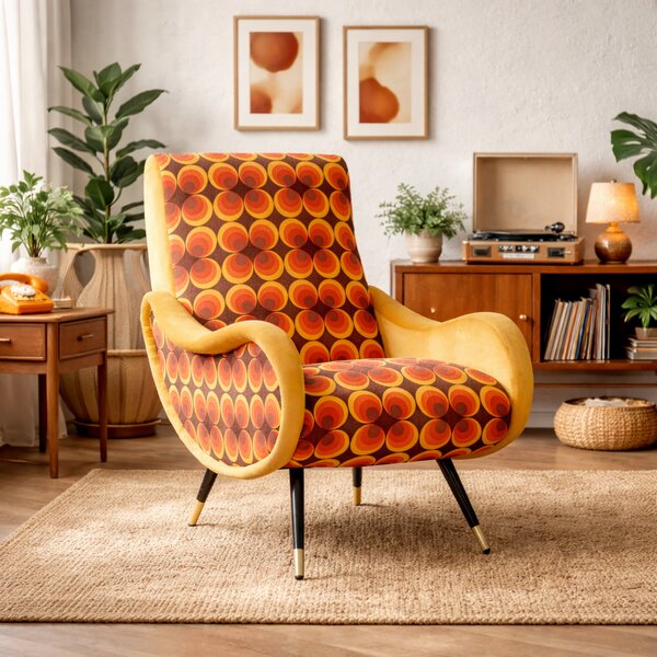 Poltrona Miss Tessuto e Velluto Premium - Design Iconico