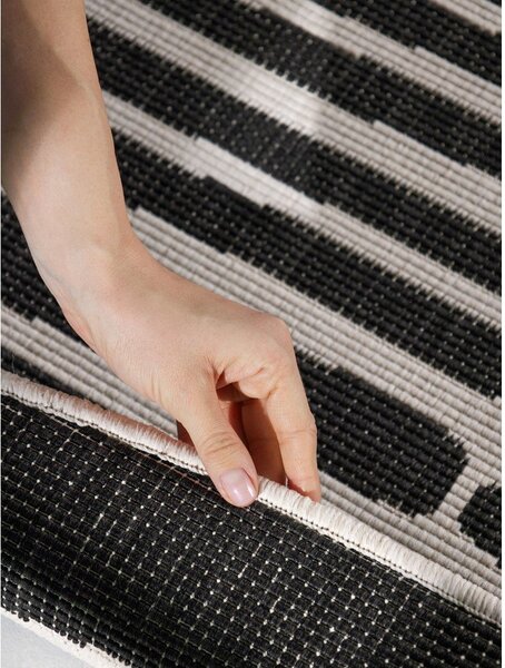 Tappeto da interno/esterno rotondo nero/color crema ø 160 cm Haringey Bounds – Ted Baker