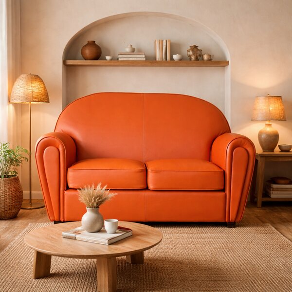 Divano 2 Posti Luxury in Pelle Primo Fiore Premium - Design Iconico