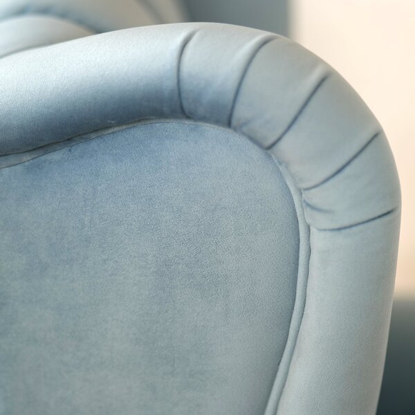 Poltrona Chesterfield Bergere Regina con Poggiapiedi Velluto Premium - Design Iconico