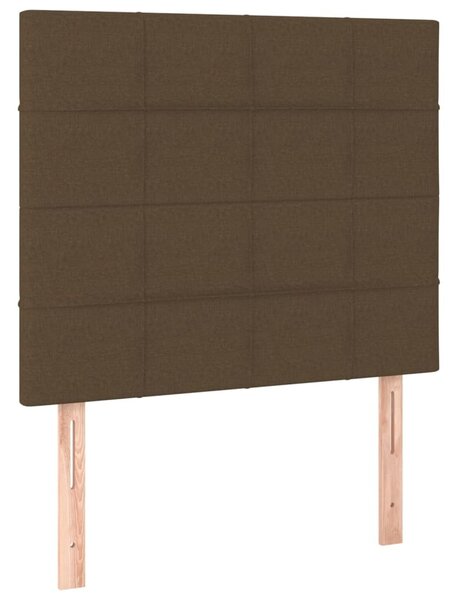 Testiera Marrone Scuro 100x5x118/128 cm Tessuto
