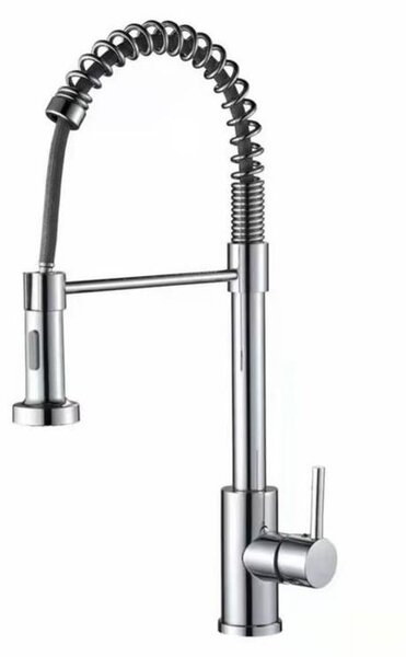 Miscelatore da cucina monocomando da 44 cm in acciaio inossidabile