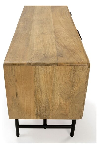 Mobile TV di colore naturale in mango massiccio 145x50x40 cm Mundra – MOME