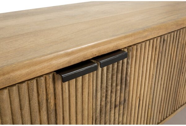 Mobile TV di colore naturale in mango massiccio 145x50x40 cm Mundra – MOME