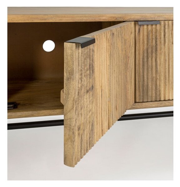 Mobile TV di colore naturale in mango massiccio 145x50x40 cm Mundra – MOME