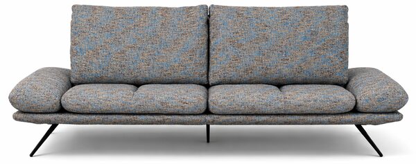 Divano Nexus Tessuto Bouclè Melange Multicolor - Schienali Mobili, Braccioli Ripiegabili