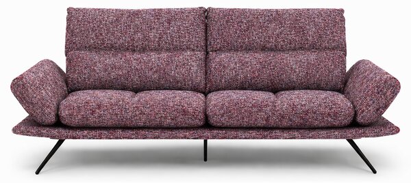 Divano Nexus Tessuto Bouclè Melange Multicolor - Schienali Mobili, Braccioli Ripiegabili