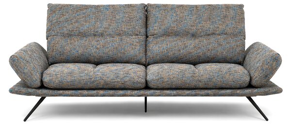 Divano Nexus Tessuto Bouclè Melange Multicolor - Schienali Mobili, Braccioli Ripiegabili