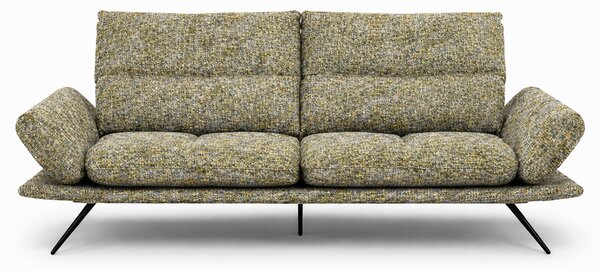 Divano Nexus Tessuto Bouclè Melange Multicolor - Schienali Mobili, Braccioli Ripiegabili