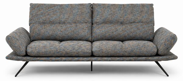 Divano Nexus Tessuto Bouclè Melange Multicolor - Schienali Mobili, Braccioli Ripiegabili