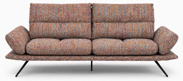 Divano Nexus Tessuto Bouclè Melange Multicolor - Schienali Mobili, Braccioli Ripiegabili