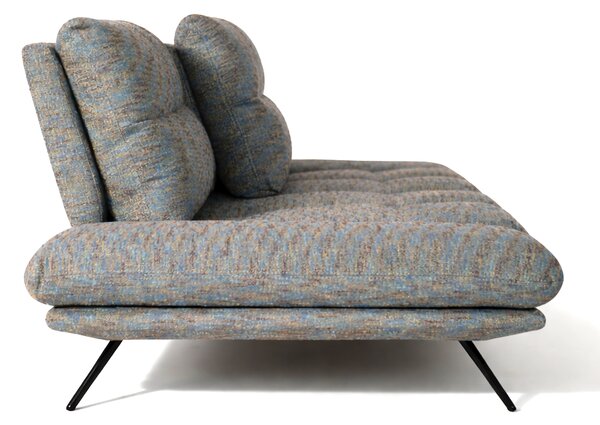 Divano Nexus Tessuto Bouclè Melange Multicolor - Schienali Mobili, Braccioli Ripiegabili