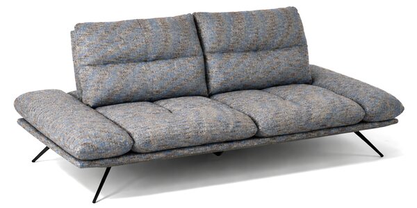 Divano Nexus Tessuto Bouclè Melange Multicolor - Schienali Mobili, Braccioli Ripiegabili